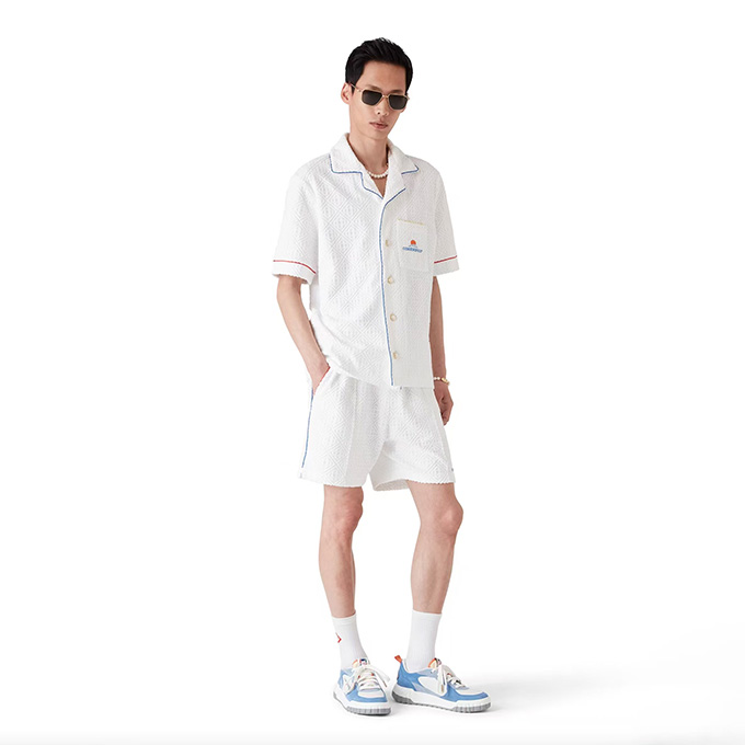 casablanca jacquard terry casual shorts